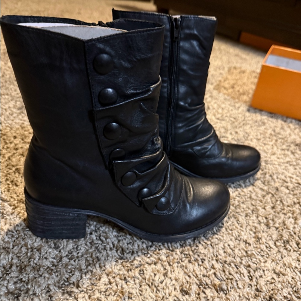 Miz Mooz Black Women's Combat Boots